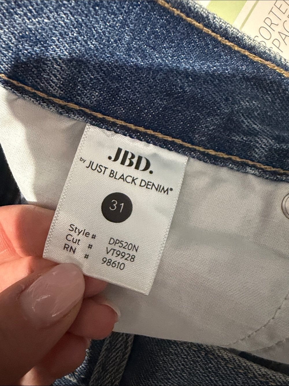 Just Black Denim Distressed Jeans NWT - Picture 3 of 4